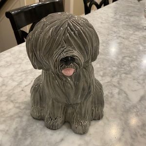 Vintage Gray Dog Figurine